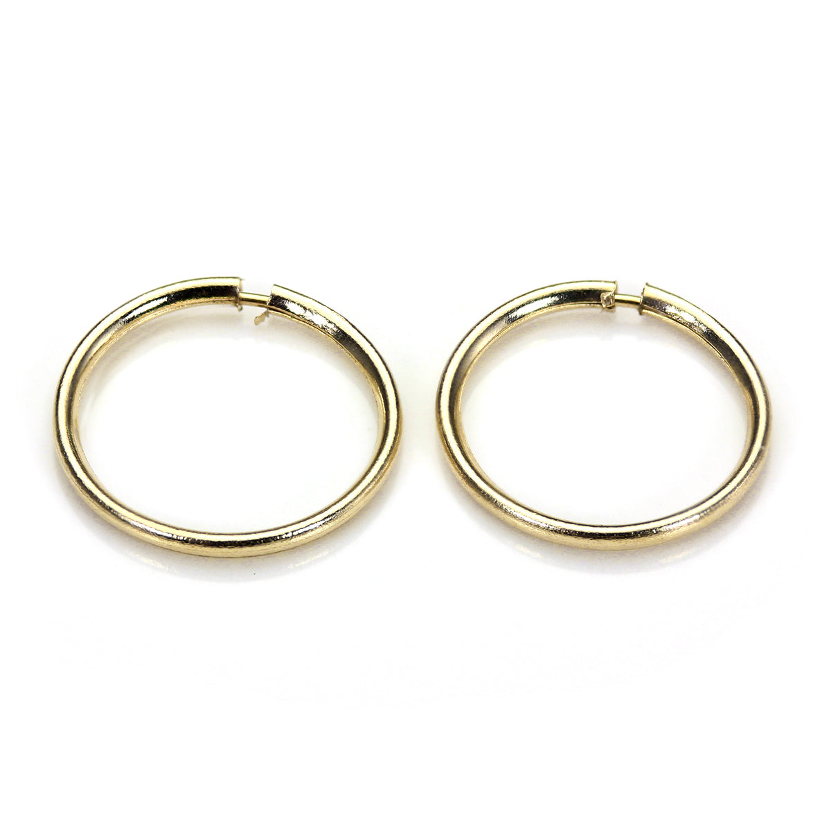 9ct Gold Lightweight Plain 10mm Hoop Sleeper Earring Hoops