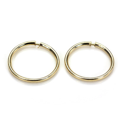 9ct Gold Lightweight Plain 10mm Hoop Sleeper Earring Hoops