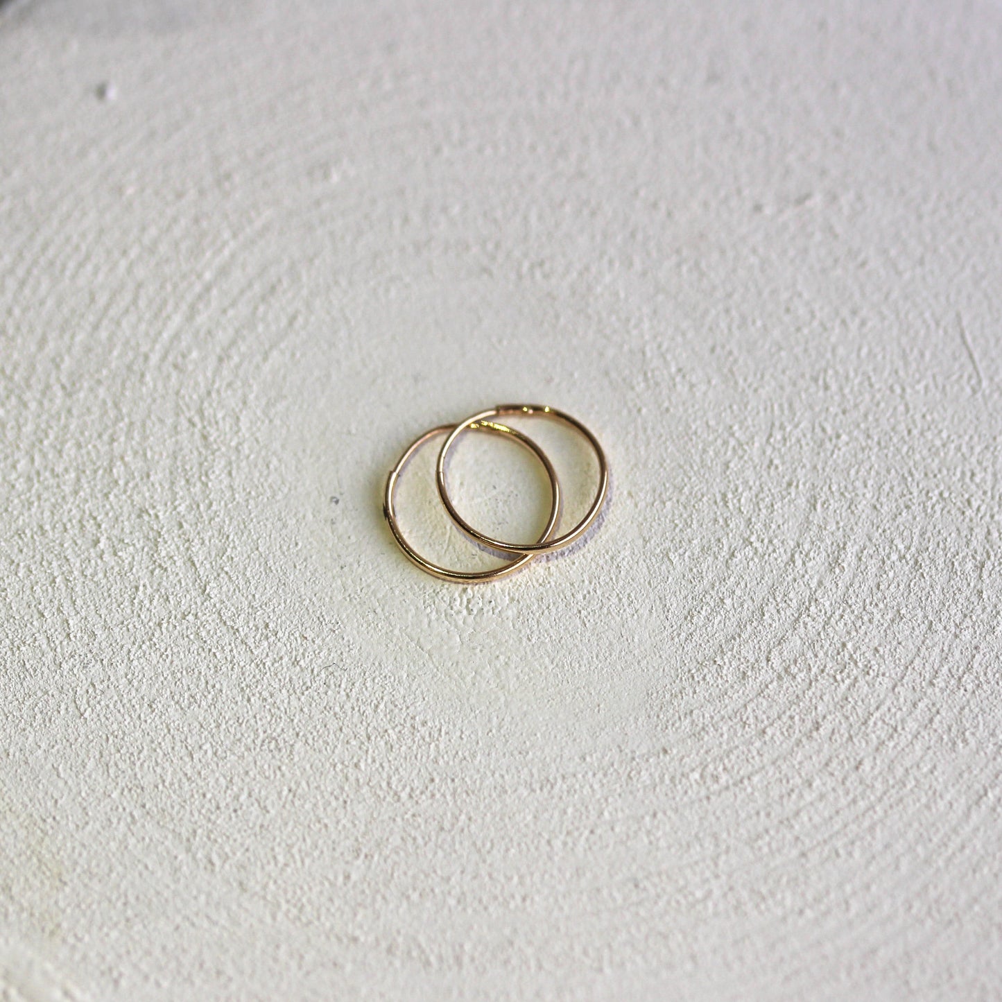 9ct Gold Lightweight Plain 10mm Hoop Sleeper Earring Hoops