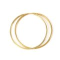9ct Gold 21mm Lightweight Sleeper Hoop Earrings - Plain - Diamond Cut - Hoops - Sleepers