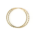 9ct Gold 21mm Lightweight Sleeper Hoop Earrings - Plain - Diamond Cut - Hoops - Sleepers