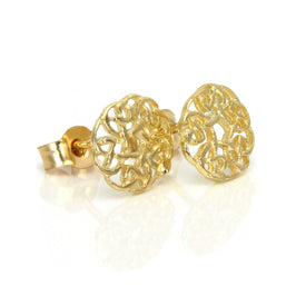 9ct Gold 7mm Round Celtic Knot Stud Earrings