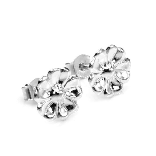 Sterling Silver Flower Stud Earrings