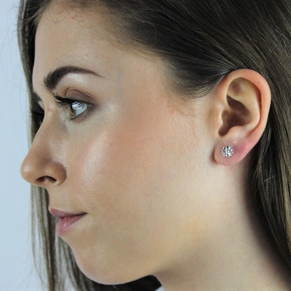Sterling Silver Flower Stud Earrings
