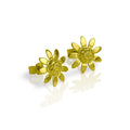 9ct Gold Sunflower Stud Earrings