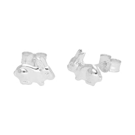 Sterling Silver Bunny Rabbit Stud Earrings
