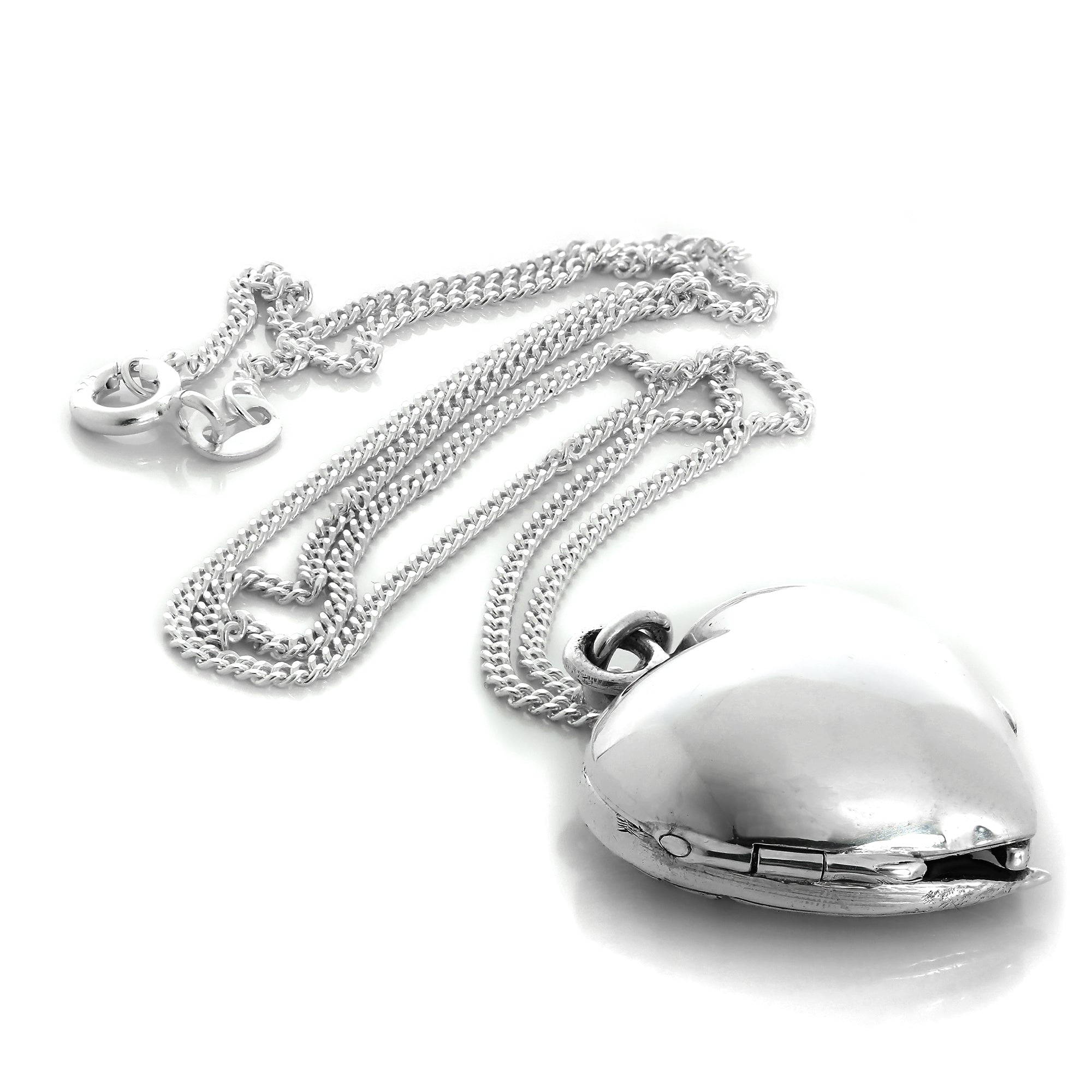 Sterling Silver Angel Winged Locket Necklace on Chain