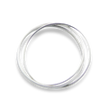Sterling Silver Interlocked Triple Rings