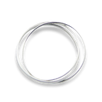 Sterling Silver Interlocked Triple Rings