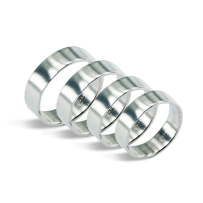 Sterling Silver Handcrafted 6mm Band