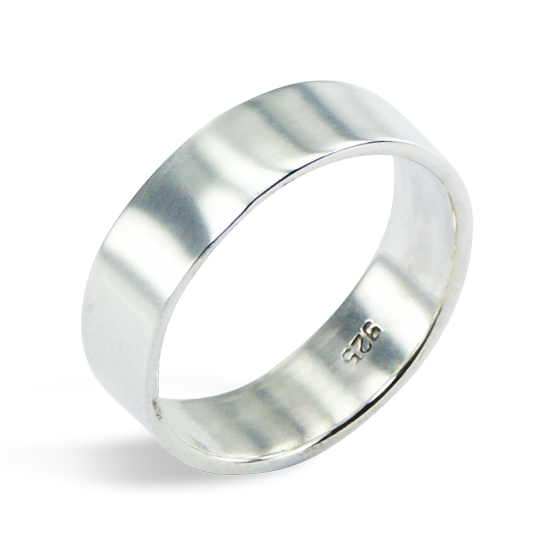 Sterling Silver Handcrafted 6mm Band