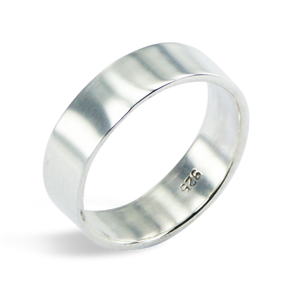 Sterling Silver Handcrafted 6mm Band