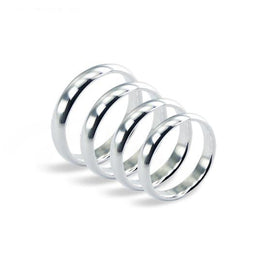 Sterling Silver 4mm Handcrafted Wedding Band
