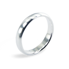 Sterling Silver 4mm Handcrafted Wedding Band