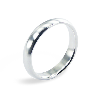 Sterling Silver 4mm Handcrafted Wedding Band