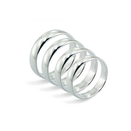 Sterling Silver 5mm Round Wedding Band