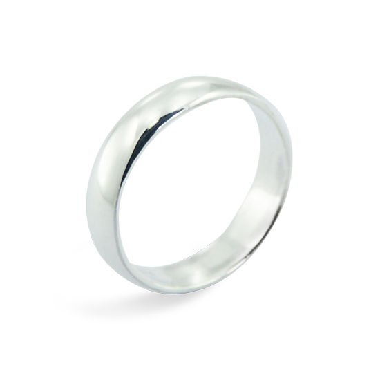 Sterling Silver 5mm Round Wedding Band