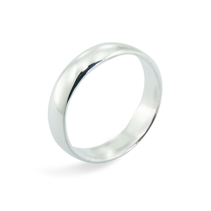 Sterling Silver 5mm Round Wedding Band