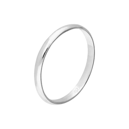 Sterling Silver 2mm Simple Wedding Band