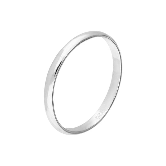 Sterling Silver 2mm Simple Wedding Band