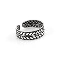 Sterling Silver 5mm Adjustable Laurel Crown Toe Ring