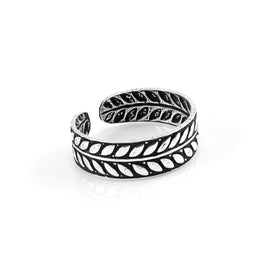 Sterling Silver 5mm Adjustable Laurel Crown Toe Ring