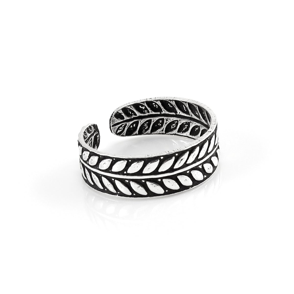 Sterling Silver 5mm Adjustable Laurel Crown Toe Ring