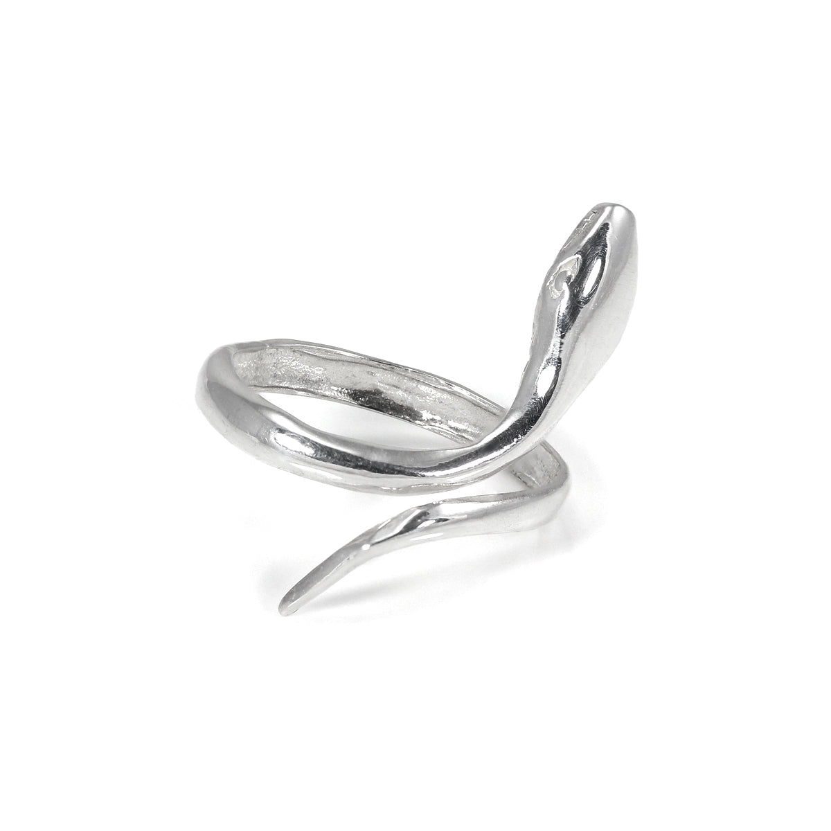 Sterling Silver 2mm Band Snake Toe Ring
