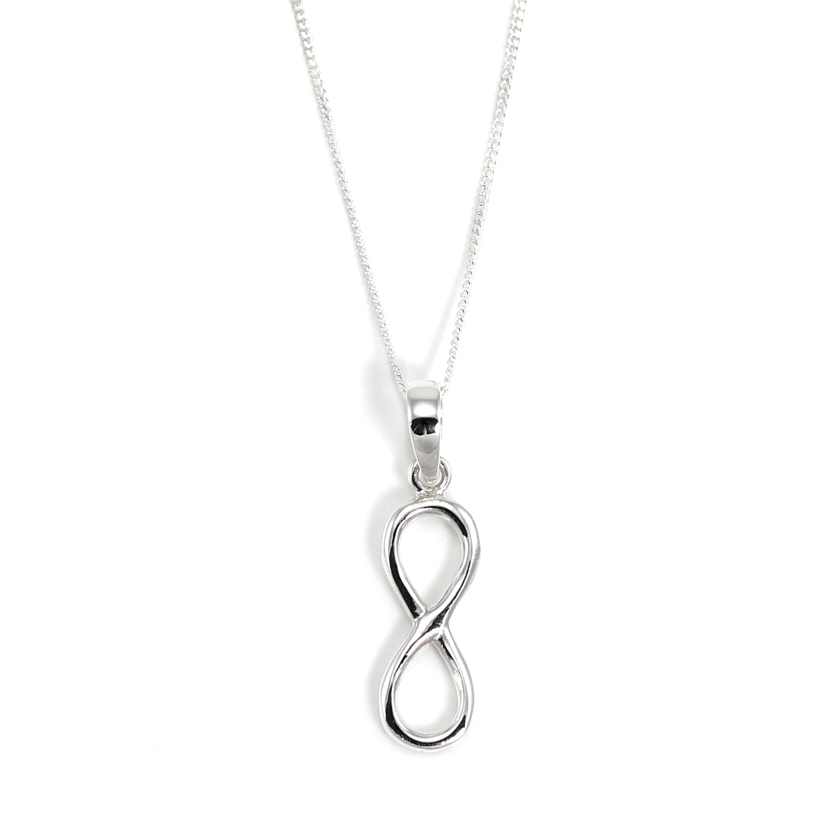Sterling Silver Infinity Pendant Necklace