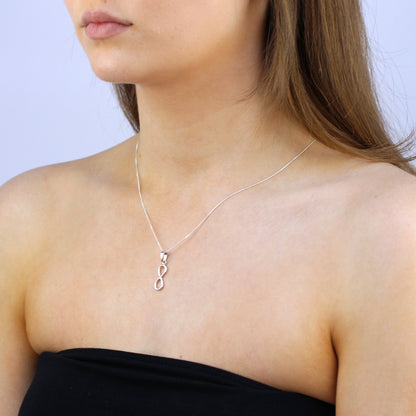 Sterling Silver Infinity Pendant Necklace