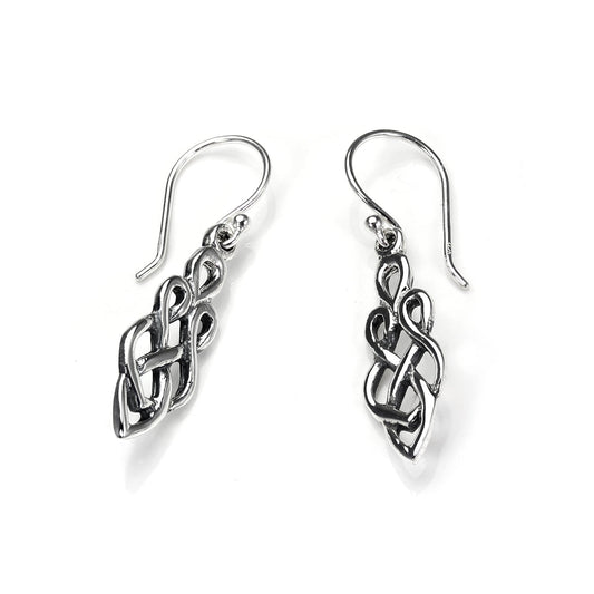 Sterling Silver Celtic Knot Drop Earrings
