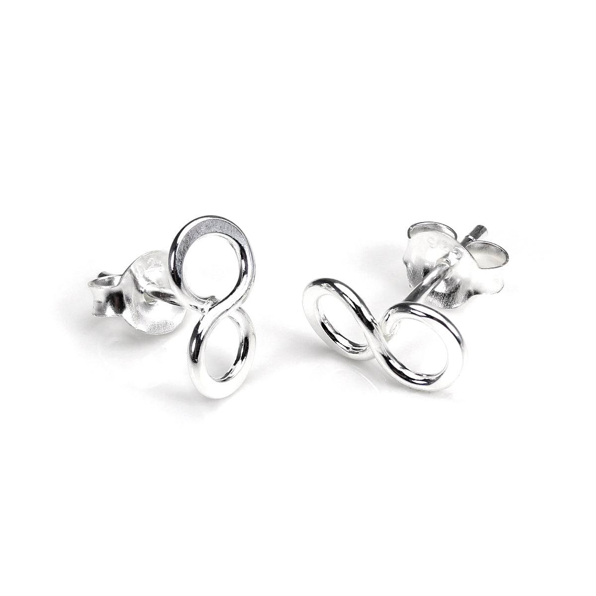 Sterling Silver Infinity Loop Stud Earrings | jewellerybox