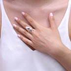 Adjustable Sterling Silver Open Flower Petal Design Ring