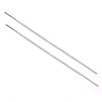 Long Sterling Silver Belcher Chain Threader Pull Through Earrings