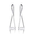 Sterling Silver Triangular Drop Earrings