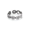Sterling Silver Daisy Flower Toe Ring