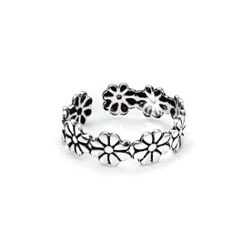 Sterling Silver Daisy Flower Toe Ring
