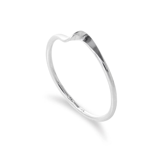 Sterling Silver 1mm Stacking Ring with Single Twist - Size I-U