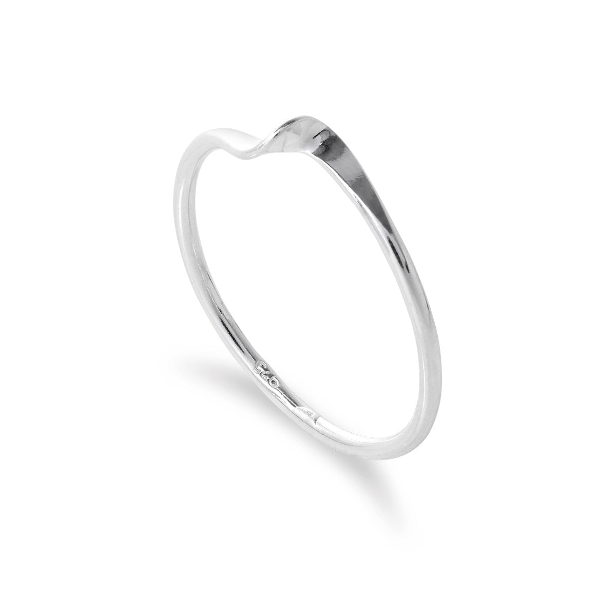 Sterling Silver 1mm Stacking Ring with Single Twist - Size I-U ...