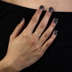 Sterling Silver 1mm Stacking Ring with Single Twist - Size I-U
