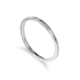 Plain Sterling Silver 1.5mm Stacking Ring Size I-U