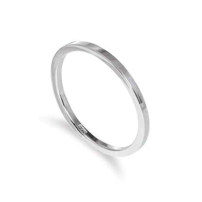 Plain Sterling Silver 1.5mm Stacking Ring Size I-U