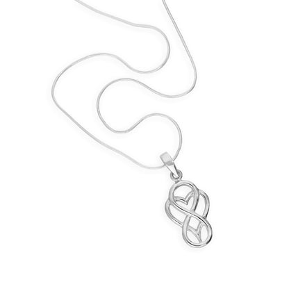 Sterlingsilber Unendlichkeit Herz Symbol Anhänger Halskette 35,5 - 56cm