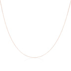 Fine 9ct Rose Gold Diamond Cut Curb Chain 16 - 18 Inches