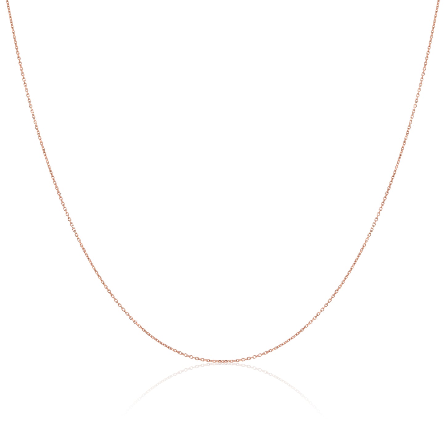 Light 9ct Rose Gold Belcher Chain 16 - 20 Inches