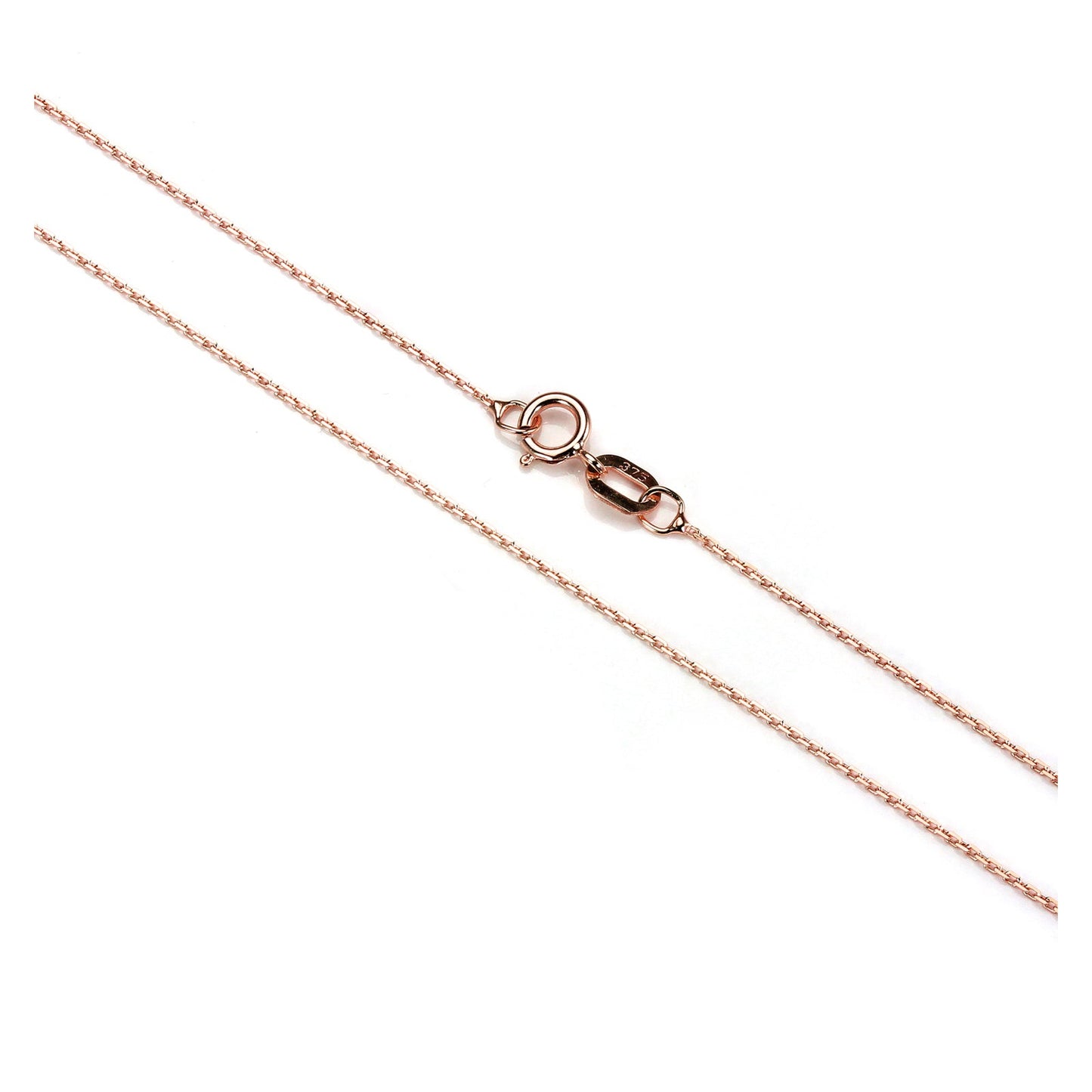 Light 9ct Rose Gold Belcher Chain 16 - 20 Inches