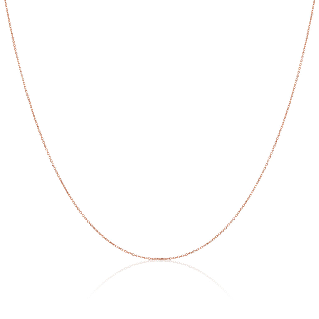 Light 9ct Rose Gold Belcher Chain 16 - 20 Inches