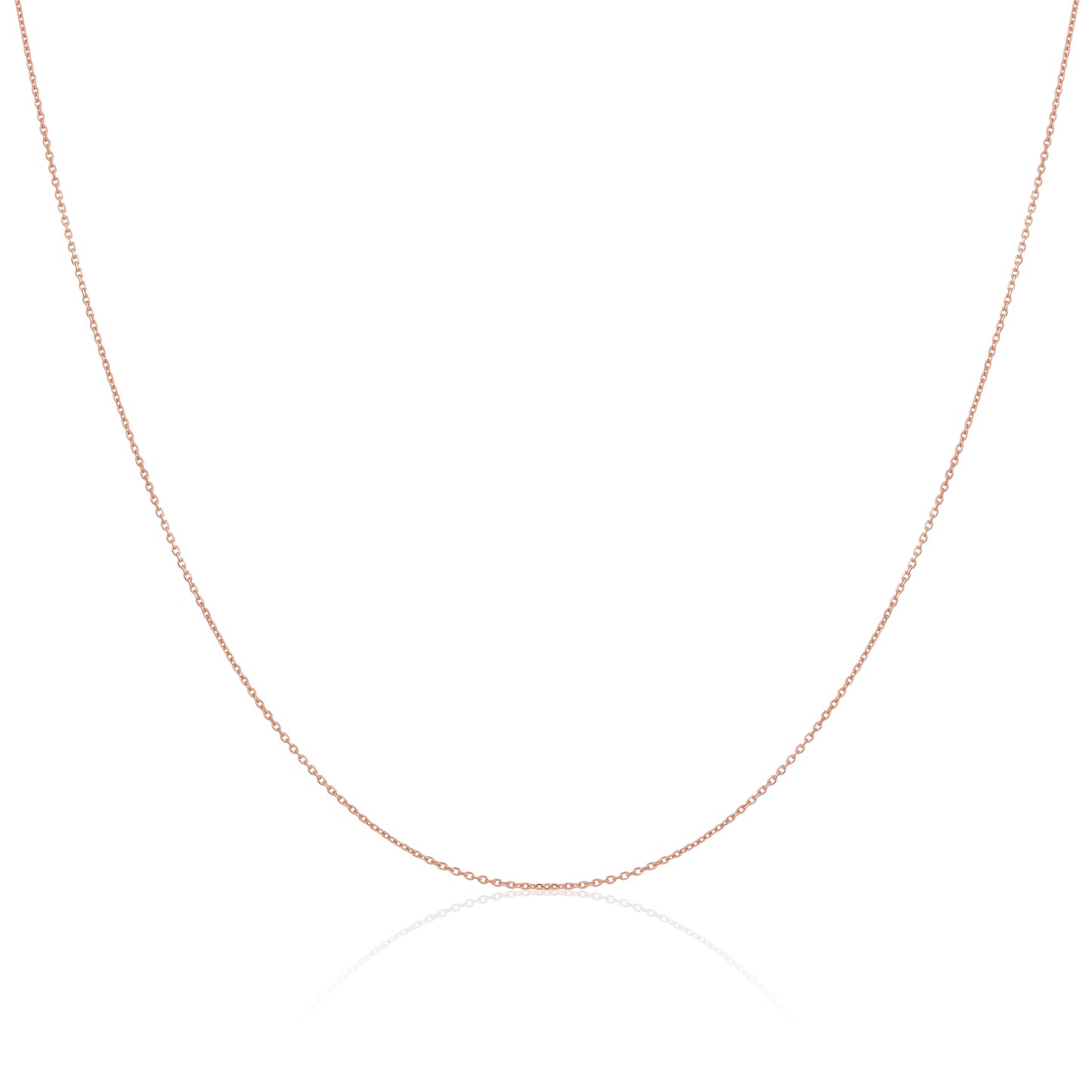 Light 9ct Rose Gold Belcher Chain 16 - 20 Inches