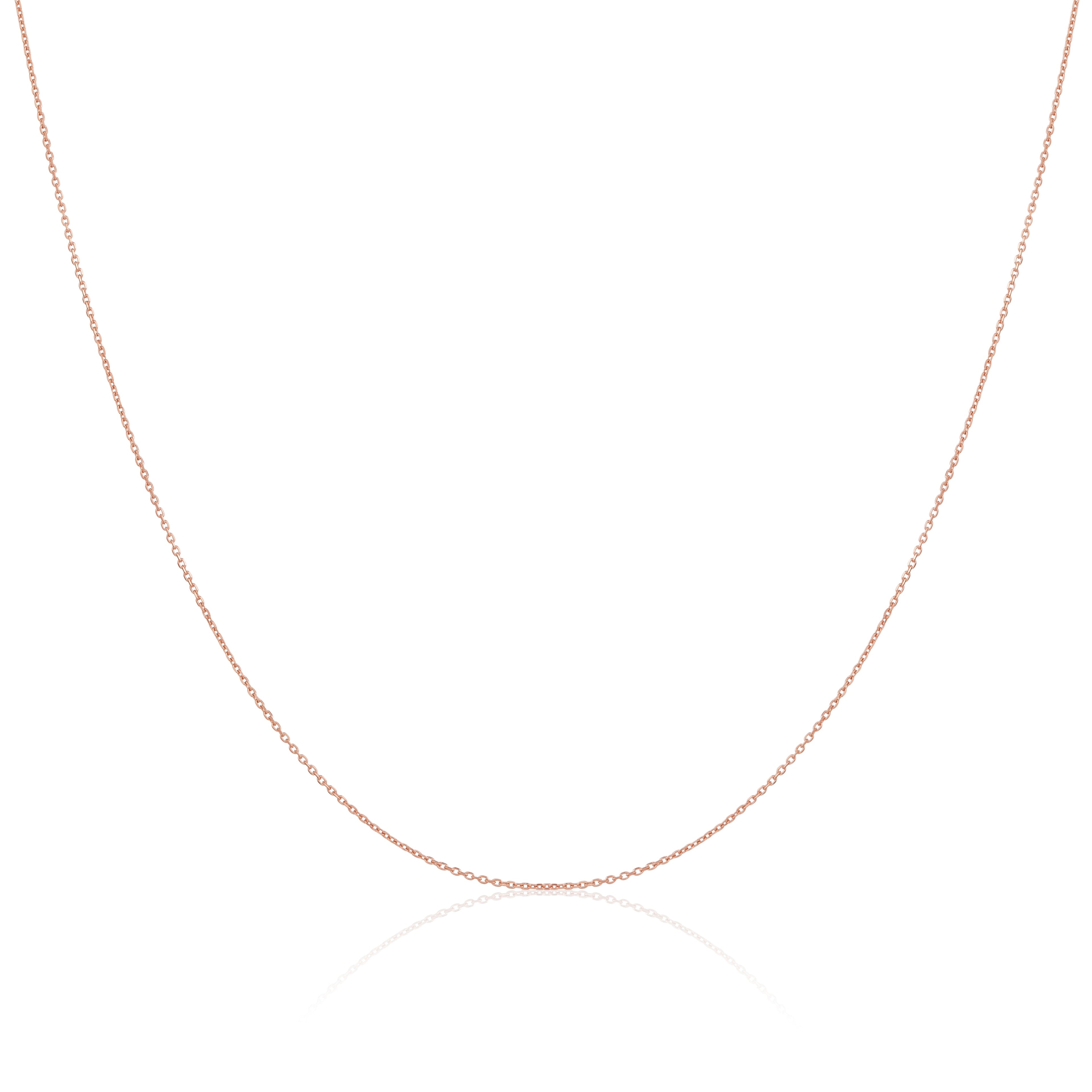 Light 9ct Rose Gold Belcher Chain 16 - 20 Inches
