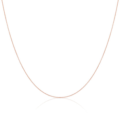 Light 9ct Rose Gold Belcher Chain 16 - 20 Inches